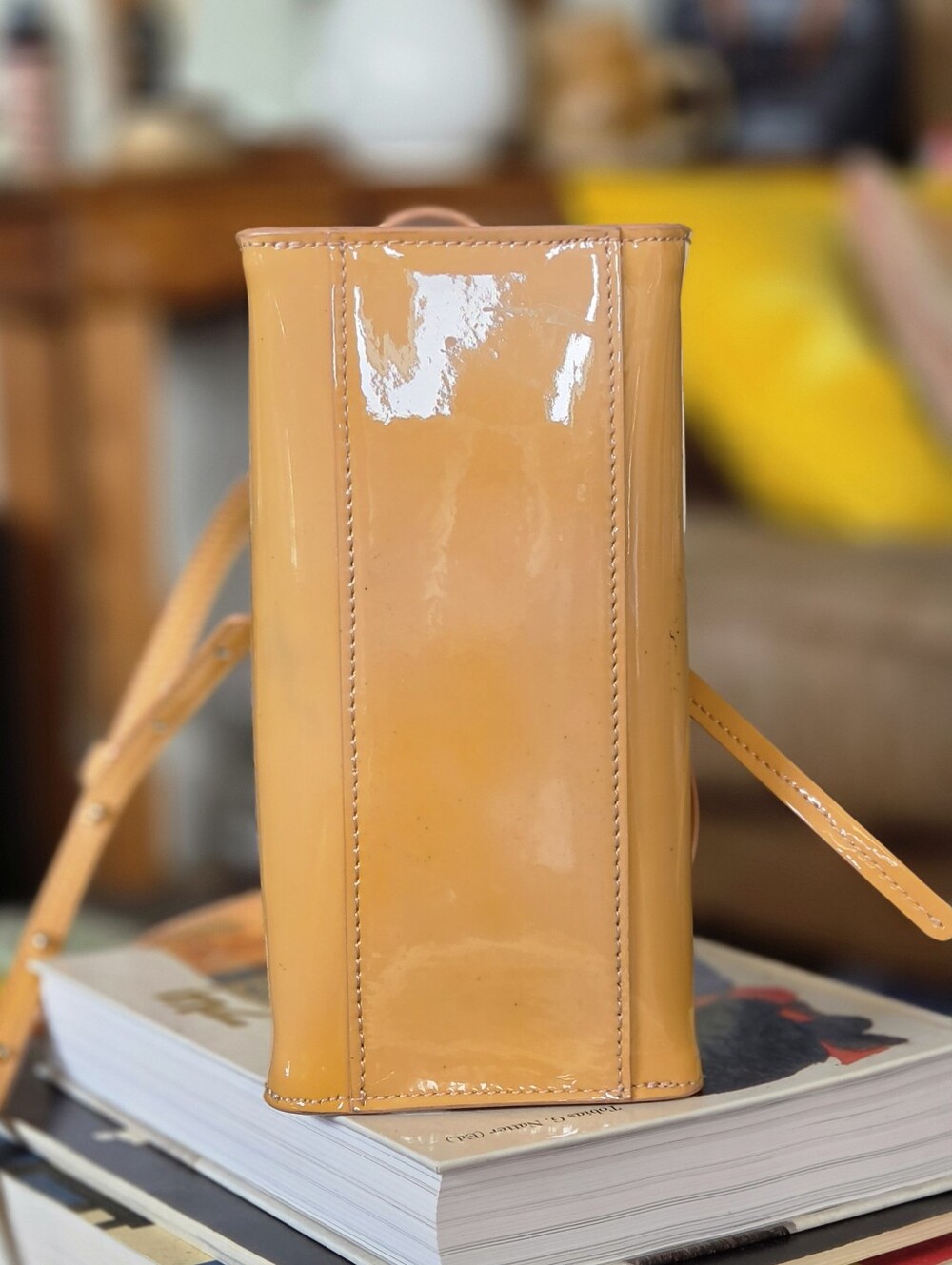 Mansur Gavriel Mini Mini Sun Rosa Patent Leather Crossbody Bag - Picture 8 of 9